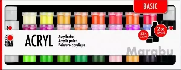 Farby akrylowe Marabu 34 szt. zdjęcie 1