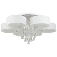 LAMPA sufitowa DRS8006/6 8C LED 360W Elem glamour OPRAWA z pilotem kryształki chrom białe