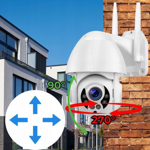 Kamera Wifi Zewnętrzna SMART 5MPx Obrotowa POLSKA APLIKACJA Śledzenie Ruchu na Arena.pl