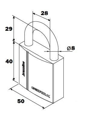 GERDA BRASS LINE 7 KŁÓDKI SYSTEM JEDNEGO KLUCZA 50 na Arena.pl