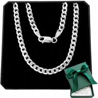 Łańcuszek męski srebrny pancerka 4 mm 55 cm srebro 925 dedykacja na