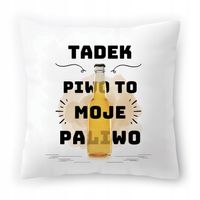 Poduszka Dla Tadka Na Urodziny Ze Zdjęciem Na Prezent Biała 40X40 Cm