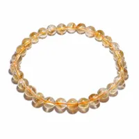 Bransoletka Cytryn kamień naturalny kulka 6mm