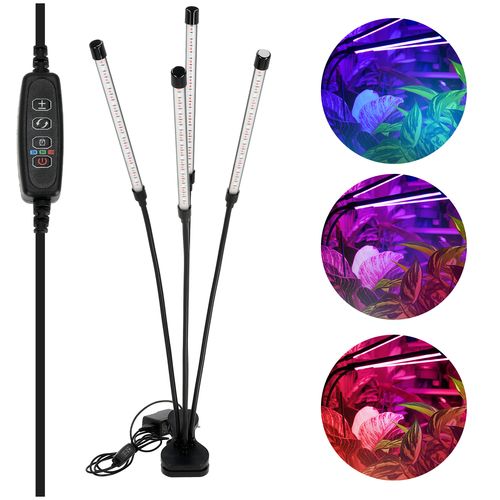 Lampa LED do Roślin 4 Głowice Do Wzrostu Uprawy Klips TIMER + zasilacz na Arena.pl