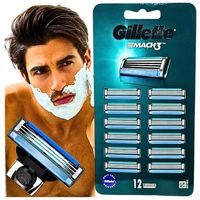 12 x Gillette Mach 3 wkłady ostrza nożyki do golenia Mach3 ostre blistry