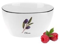 Miseczka porcelanowa salaterka 800 ml mleczna biel nadruk gałązka oliwki