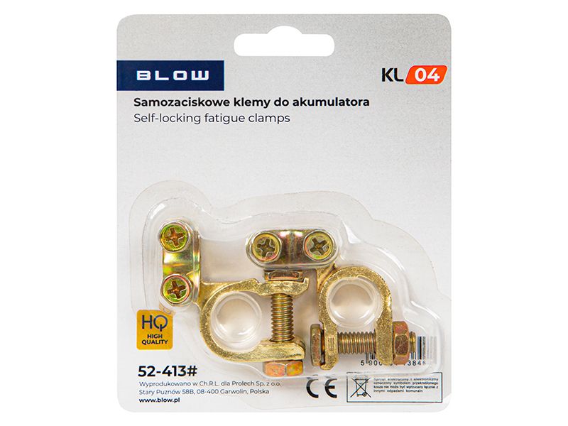 Klemy do akumulatora samozaciskowe BLOW KL04 zdjęcie 1