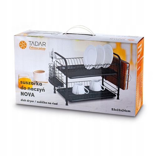 DWUPOZIOMOWA suszarka do naczyń DUŻA suszarka Z TACKĄ 53x33x24cm Nova Tadar na Arena.pl