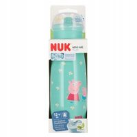 NUK KUBEK BUTELKA BIDON DLA DZIECI BPA FREE 450ml 12m+ Z SŁOMKĄ ŚWINKA PEPA
