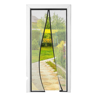 Moskitiera Magnetyczna na Drzwi Balkonowe Czarna 105 x 220 cm Mocna Siatka