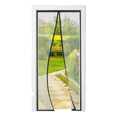 Moskitiera Magnetyczna na Drzwi Balkonowe Czarna 105 x 220 cm Mocna Siatka