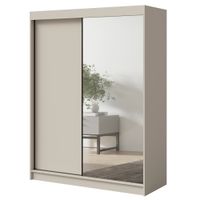 Szafa przesuwna z lustrem Fiore 2D1L 150 Kaszmir/Czarny