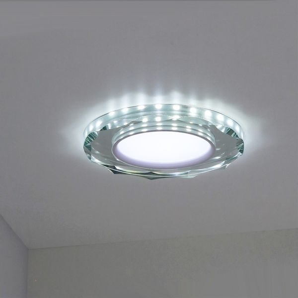 SSP-25 CH/TR+WH 8W LED 230V ring LED biały opr. strop. stała okrągła szlif zdjęcie 4