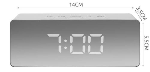 Budzik Lustro - Biały na Arena.pl