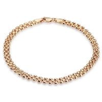 złota bransoletka i ciekawym kształcie - 585 - bzx6000