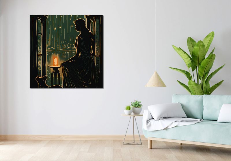 Obraz 100x100cm Nocne Szeptanie zdjęcie 2