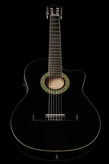 Gitara elektroklasyczna klasyczna 4/4 Czarna Harley Benton CG200CE-BK zdjęcie 8