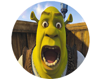 Opłatek na tort Shrek