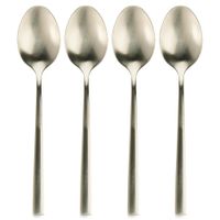 4x Łyżeczki Złote do Herbaty Kawy Deserów Małe Łyżki Zestaw Łyżeczek