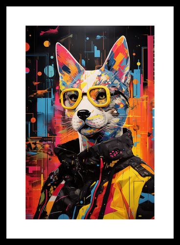 Plakat 20x30cm Kot w Miejskim Stylu na Arena.pl