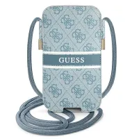 Torebka Guess 4G Stripe 6.7'' - niebieska