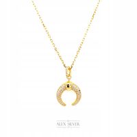 Naszyjnik pozłacany z księżycem 925