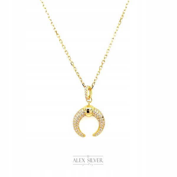 Naszyjnik pozłacany z księżycem 925 zdjęcie 1