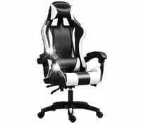 Fotel gamingowy Extralink G-526 do 150kg Skóra ECO Czarno-Biały