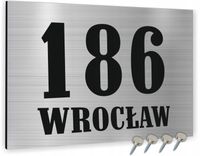 DUŻA Tabliczka ADRESOWA ALUMINIOWA 30x20 numer dom