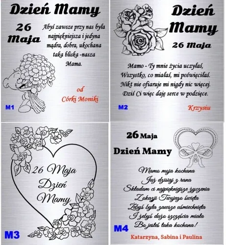 Srebrne Kolczyki 925 Wiszące Serca z Różą Grawer na Arena.pl