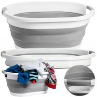 DUŻA MISKA SILIKONOWA SKŁADANA KOSZ NA PRANIE SKŁADANY WANIENKA OKRĄGŁA 25L