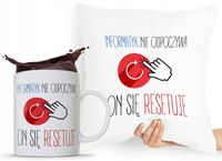 Zestaw Poduszka Kubek Dla Technika Informatyka Z Nadrukiem Ze Zdjęciem