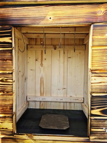 WĘDZARNIA DREWNIANA DOMOWA OGRODOWA WĘDZARNIK PALENISKO RURY GOTOWY ZESTAW na Arena.pl