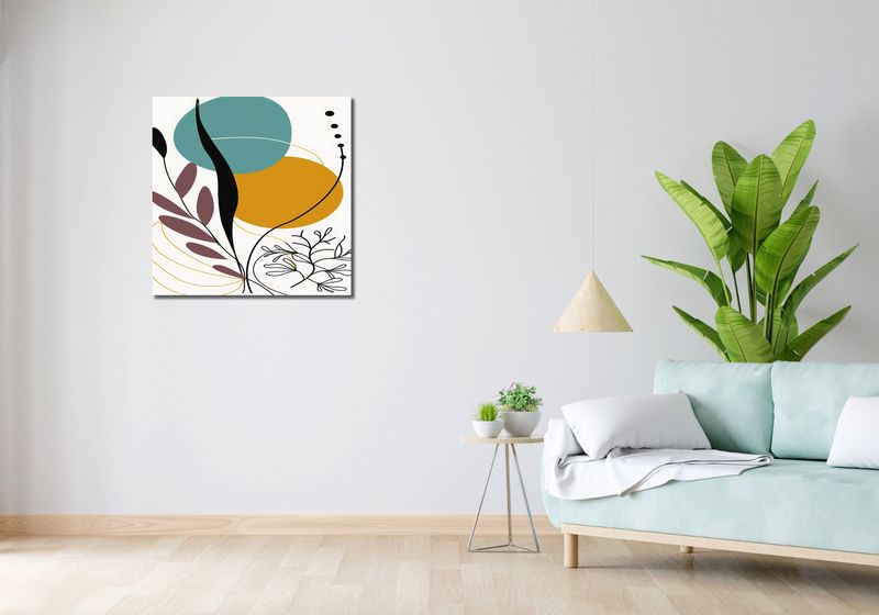 Obraz 70x70cm Geometryczny Ogród zdjęcie 2