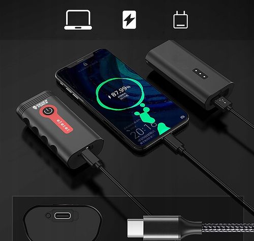 Lampka Rowerowa Światło PRZÓD TYŁ LED na rower kierownicę MOCNA USB 1800lm na Arena.pl