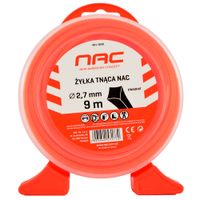 ŻYŁKA TNĄCA NAC DO KOS I PODKASZAREK ŚREDNICA 2,7 MM DŁUGOŚĆ 9 MB KWADRAT