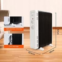 AIGOSTAR GRZEJNIK OLEJOWY 2500 W BIAŁY