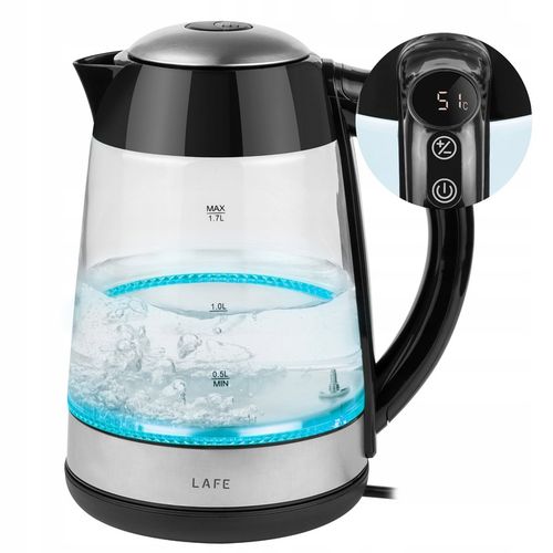 CZAJNIK ELEKTRYCZNY BEZPRZEWODOWY 1,7l 2200W SZKLANY LED REGULACJA na Arena.pl