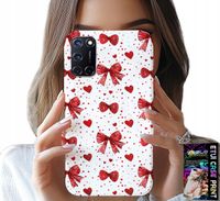ETUI DO OPPO A52 - CZERWONE WSTĄŻKI WSTĄŻKA MODNE WZORY