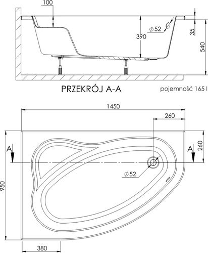 Narożna wanna spa z hydromasażem 145x95 lewa prawa jacuzzzi Polska na Arena.pl