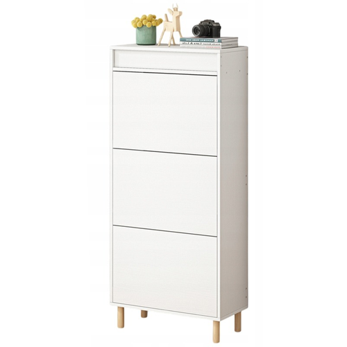 Szafka na buty biała pojemny schowek z lustrem loft wysoki regał 55cm na Arena.pl