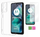 Etui silikonowe 2mm do MOTOROLA MOTO G35 5G case przezroczyste + szkło 9H