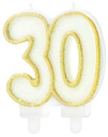 Świeczka cyfra złota 30