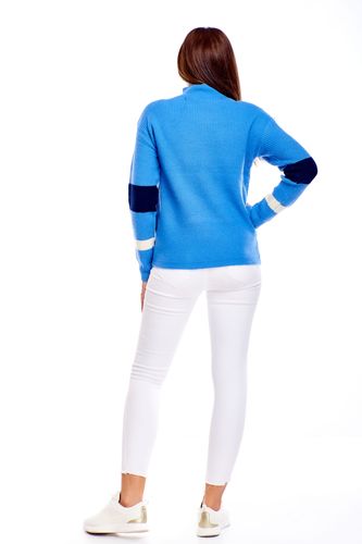 Sweter z golfem - Niebieski U na Arena.pl