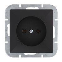 PERŁA GNIAZDO POJEDYNCZE P/T B/U CZARNY MAT - E+9001514