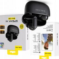 Słuchawki translator czarne TWS BW-08 AI tłumacz do Realme 14T 5G