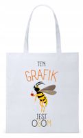 Dla Grafika Na Prezent Torba Eco Biała Shopper Z Nadrukiem Ze Zdjęciem
