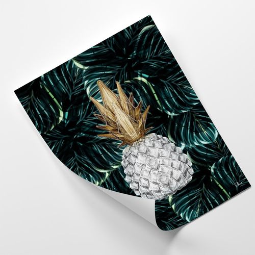 Plakat, Biały ananas 70x100 na Arena.pl