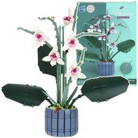 Klocki Konstrukcyjne Kwiat Storczyk w Doniczce Kwiat do Ułożenia 728 el.