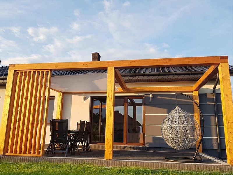 ŻAGIEL PRZECIWSŁONECZNY ZACIENIACZ OGRODOWY BIAŁY EKONOMICZNY 3,2X4,2 zdjęcie 4